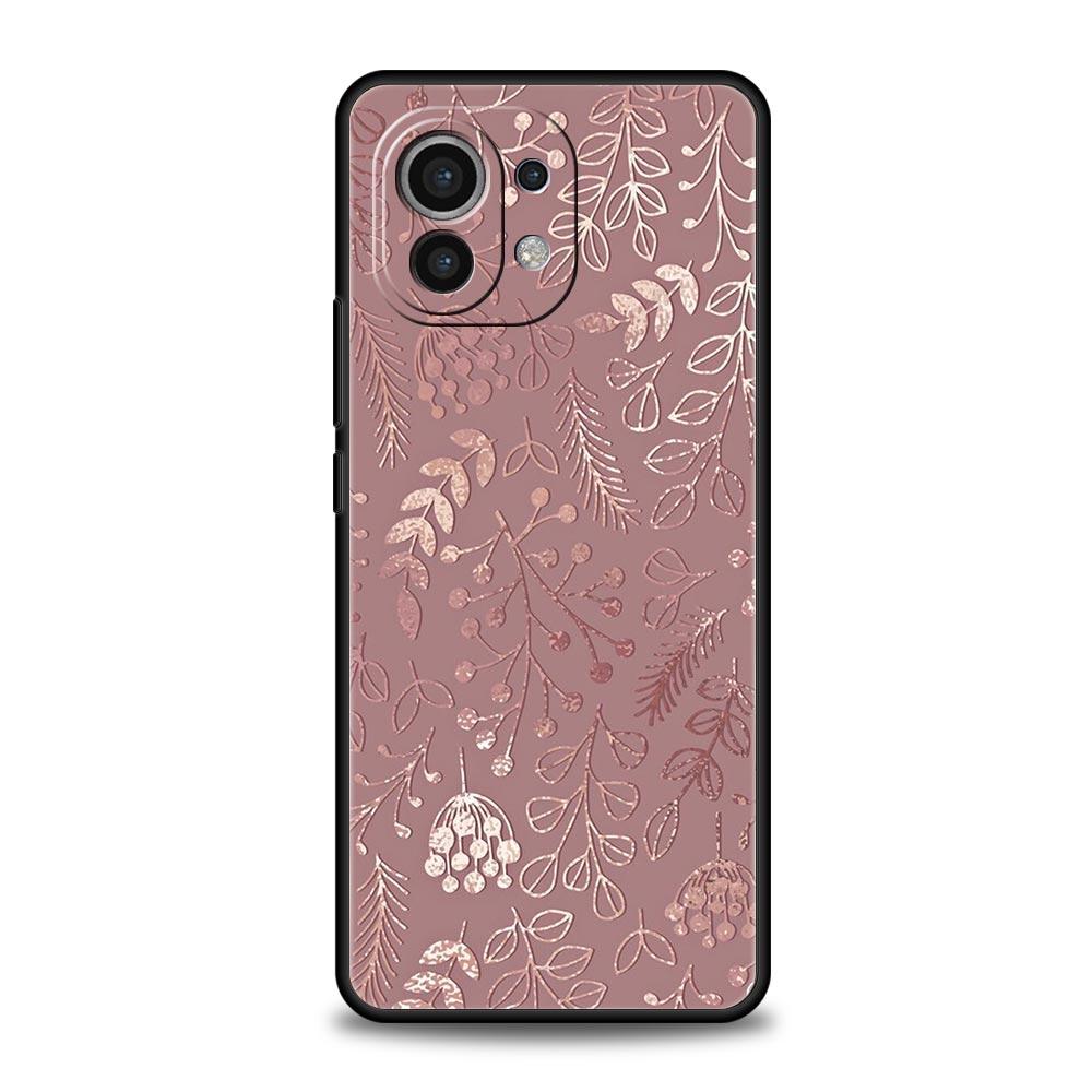 Модный Золотой Розовый Мраморный Чехол Для Телефона Для Xiaomi Mi 17 15T 15 14 14T 13T 12T Pro 12 13 Lite 5G 11T Poco X6 X7 X5 Pro Мягкая Крышка