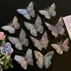 10 шт. Голографические наклейки-бабочки Водонепроницаемые ПЭТ-наклейки для ноутбуков Бутылок для воды Чехлов для телефонов Поделки Скрапбукинг Дневники Винтажные Бохо