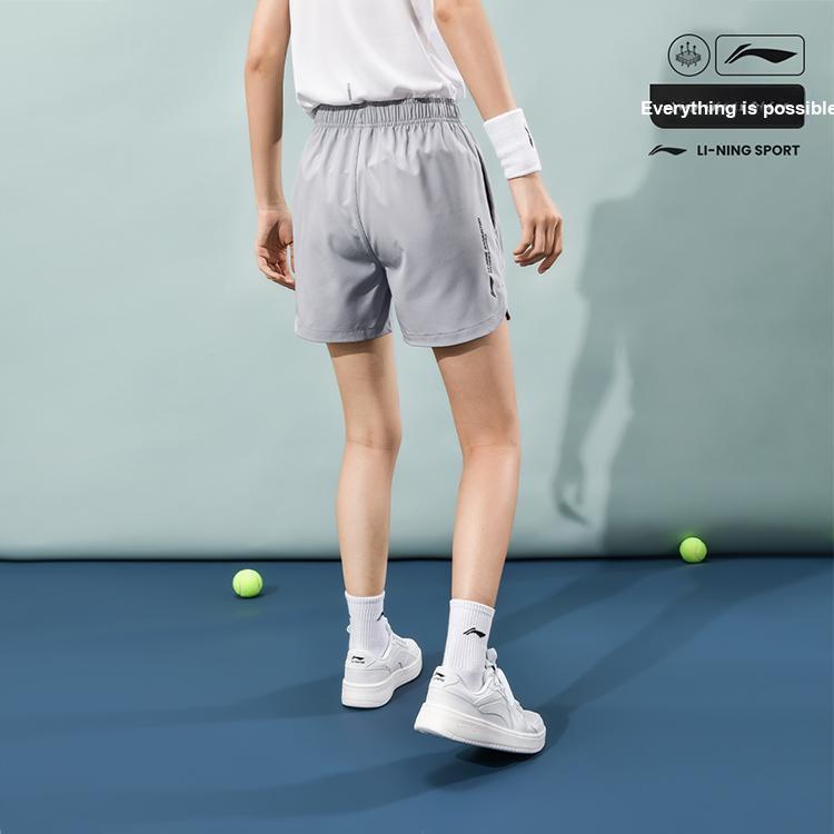 Li Ning Badminton Series дышащие легкие повседневные шорты женские шорты серые AAPU170-2