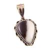 Natural Coffee Jasper 925 Solid Sterling Silver Gift TwoTone Pendant 1.50" t7D59