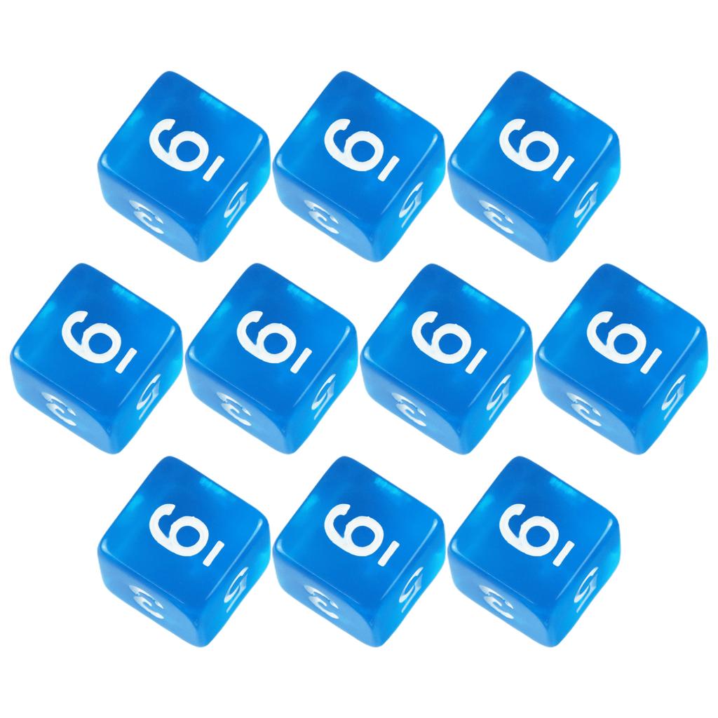 10 шт. D6 Кубики Многогранные Цифровые 1-6 Кубиков для Вечеринки Клуба Развлечений Настольная Игра