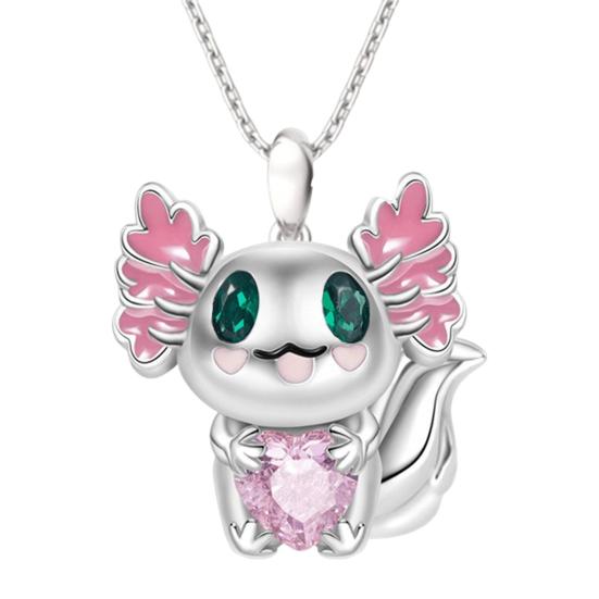 Женское ожерелье Сердце Искусственный Кристалл Яркий Блеск Декоративный Регулируемый Универсальный Подарки На День Рождения Нержавеющая Сталь