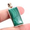Подвеска из натурального малахита из стерлингового серебра 925 пробы в двух тонах 1,5'' z5S34