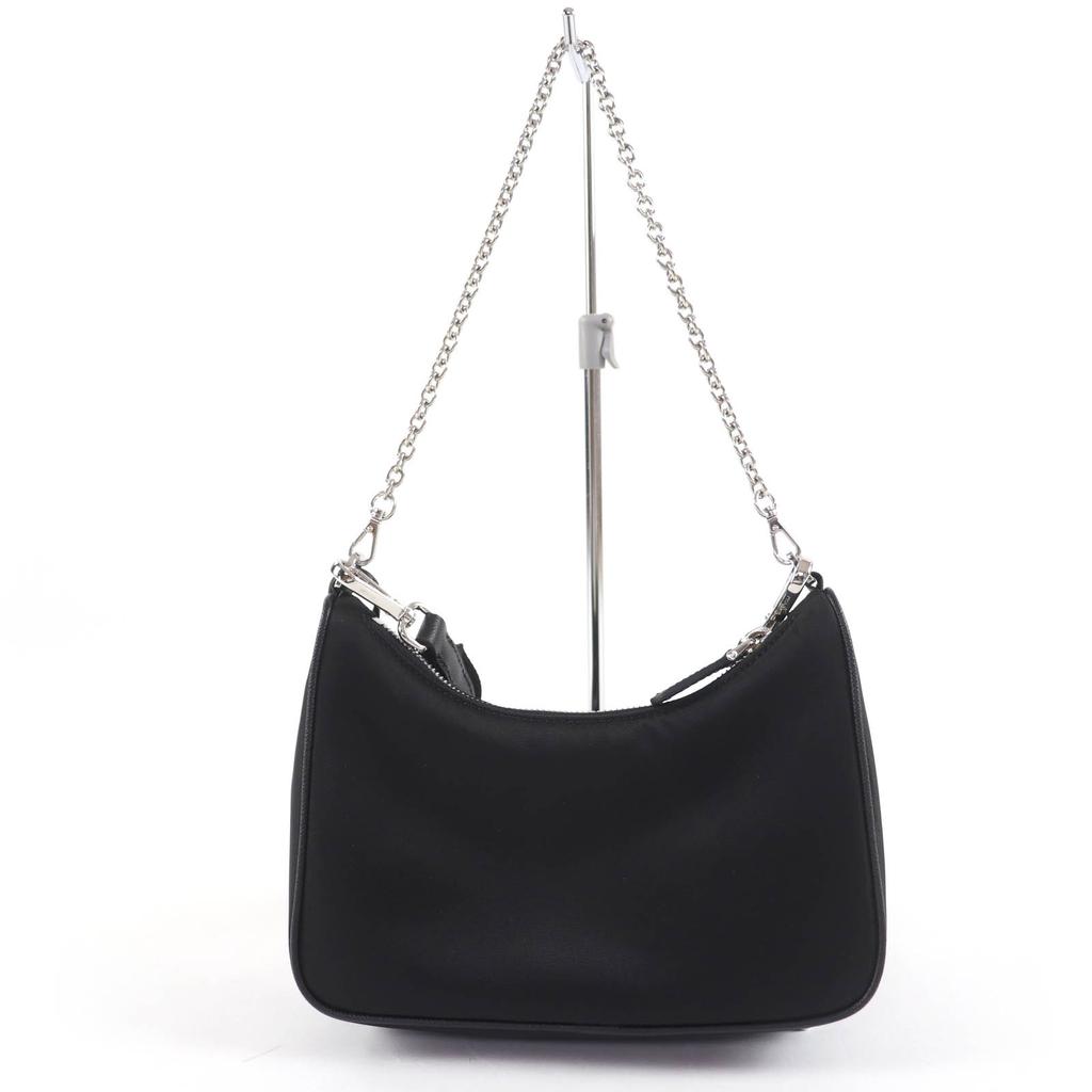 Безупречная сумка PRADA через плечо Re-Edition Логотип-треугольник 2-сторонняя с кошельком 1BH204 Б/у