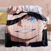 Пледы из фланели с принтом Jujutsu Kaisen, теплые, уютные, мягкие, легкие, для дивана, кровати, домашнего декора -QJY