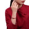 Браслет с красной нитью и фиолетовым песком со знаком зодиака - Рукодельный оберег для года Крысы, Быка, Тигра и т. д.. Изысканный женский аксессуар.