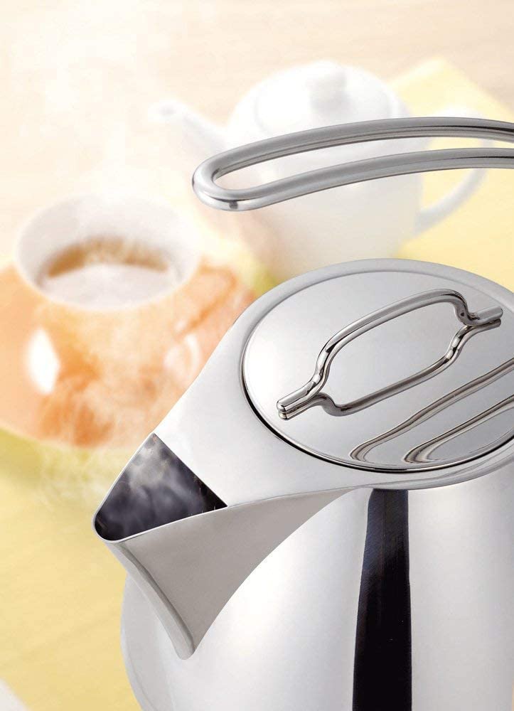 Miyazaki Seisakusho Geo Сделано в Широкая Индукция Все Нагрев Нержавеющая Гарантия Чайник, 2,5 л, Япония, Носик, Совместимый, Источники, Сталь, 15-летняя