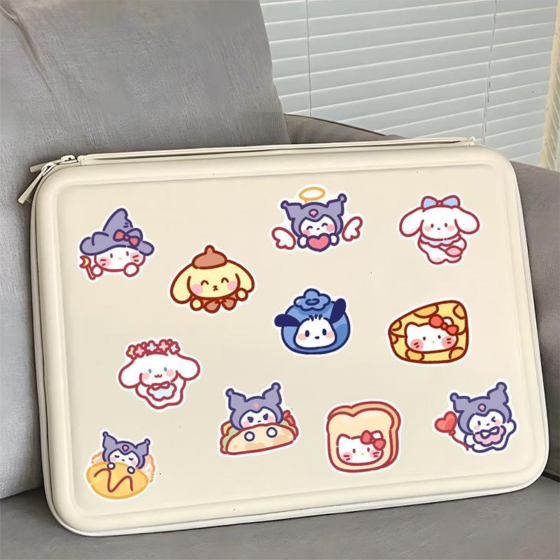 100 шт./пакет милые наклейки из мультфильма Sanrio My Melody Kuromi наклейки для украшения сумочки Cinnamoroll детский подарок наклейка