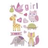 3D Birth Girl Stickers