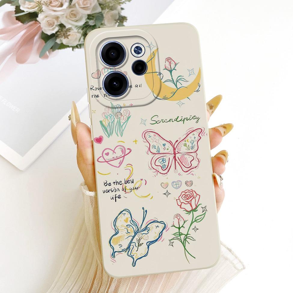 Чехол Для Oppo Reno 15F Чехол Роскошный Модный Милый Мультяшный Забавный Расписной Силиконовый Funda Для Reno 15F Oppo CPH2801 Чехол для Телефона