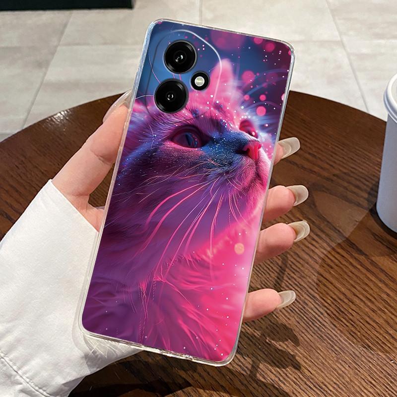 Гелевый чехол для Honor 400 Pro Honor400 Funda Honor 400 Lite Capa Прозрачный силиконовый мягкий ТПУ задняя крышка Милый кот Защитный чехол