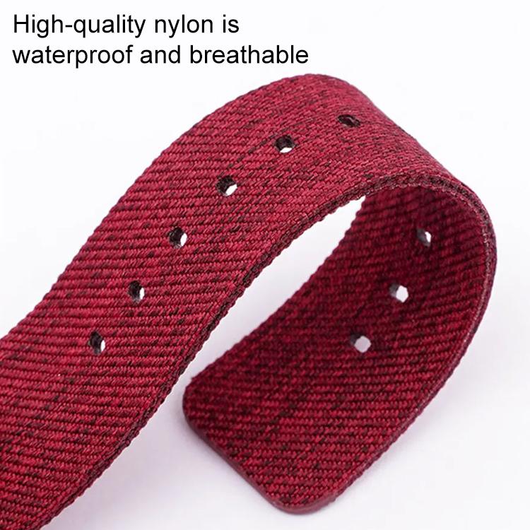 Stainless Steel Pin Buckle Nylon Woven Canvas Replacement Watch Band, Adjustable 12mm Wrist Strap