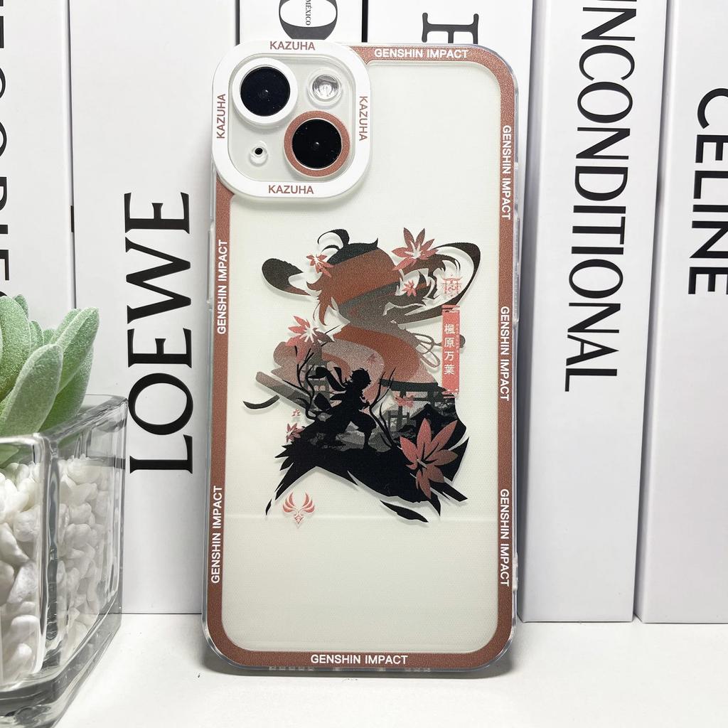 Чехол для телефона Genshin Impact для iPhone 16 15 14 13 12 11 Pro Max Mini XS X XR SE 7 8 Plus Ху Тао Чжун Ли Райдэн Эйген Сяо Funda
