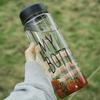 Cute Star Water Bottle Girls Dual-use Plastic Cup Leak-proof 500ml School