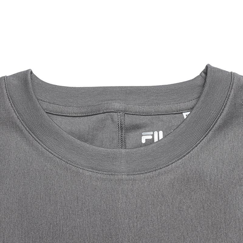 Fila Модная универсальная футболка серии Milano для женщин, топ, темно-серый, F11W625118FDY