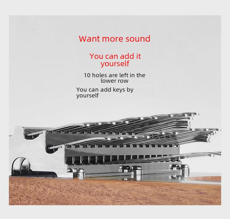 41-нотная калимба из дерева окуме, пианино для большого пальца с трехслойной полутоновой конструкцией