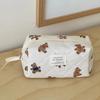 1 шт. Хлопок Синий Цветок Женская Косметичка Тканевые Сумки для Хранения Маленькие Большой Объем Дорожный Органайзер Косметичка Женская Сумка для Макияжа