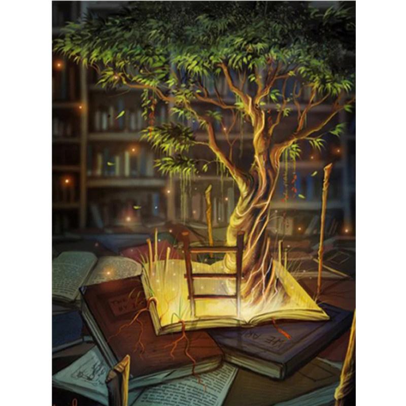 5D DIY Алмазная картина Волшебная волшебная книга Алмазная вышивка Набор для вышивки крестом Полный горный хрусталь Мозаика Домашний декор