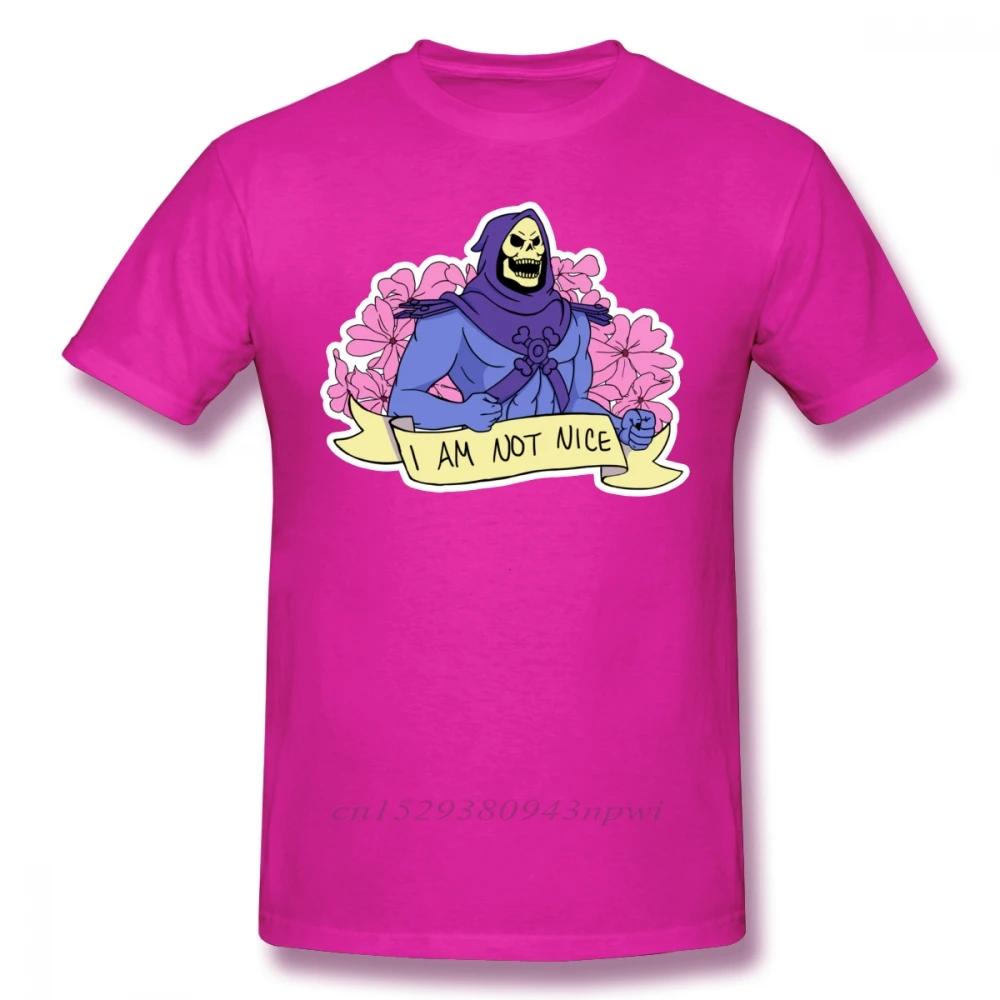 Skeletor T Shirt I AM NOT NICE T-Shirt Printed Man Tee Shirt Oversize 100% Cotton Cute Summer Short Sleeve Tshirt