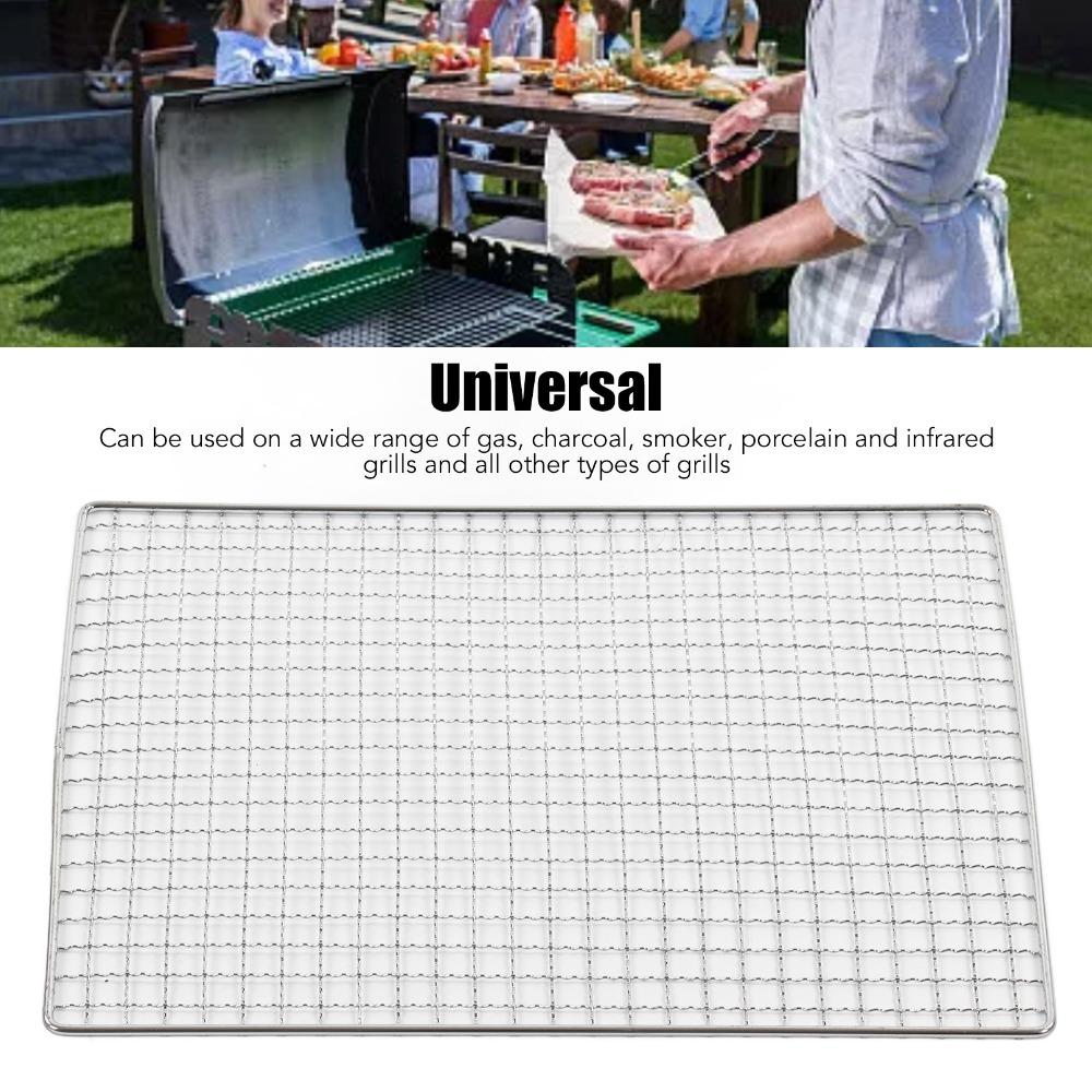 Cross Wire BBQ Grill Wire Mat Iron, Grill Rack Grids Home Cooks BBQ Enthusiasts Camping Lovers