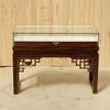 Vintage Solid Wood Glass Jewelry Display Case for Jade, Calligraphy, and Antique Curios