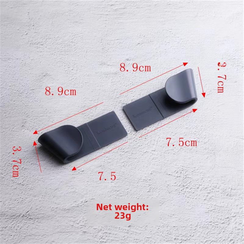 Wall-Mounted Punch-Free Pot Lid Storage Rack with Sticky Hooks