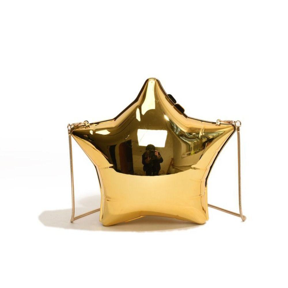 Korean Style Banquet Chain Bag Silver Funny Party Bag Retro Bright Star Shoulder Bag Gift