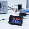 0,56 дюйма Двойной цифровой дисплей Вольтметр аккумулятора Тестер резисторов Красный синий дисплей DC4-12V VR452 Тестер внутреннего сопротивления