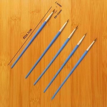 10Pcs Painting Brushes Set Art Round Flat Hair Nylon Hair Paint Brush for Oil Acrylic Watercolor Kids/Artists/Beginners/Students