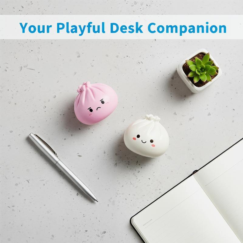 Cute Cartoon Steamed Bun Shaped Soft Bubble Finger Toy Stress Reliever Mini Steamed Bun Squishy Toy