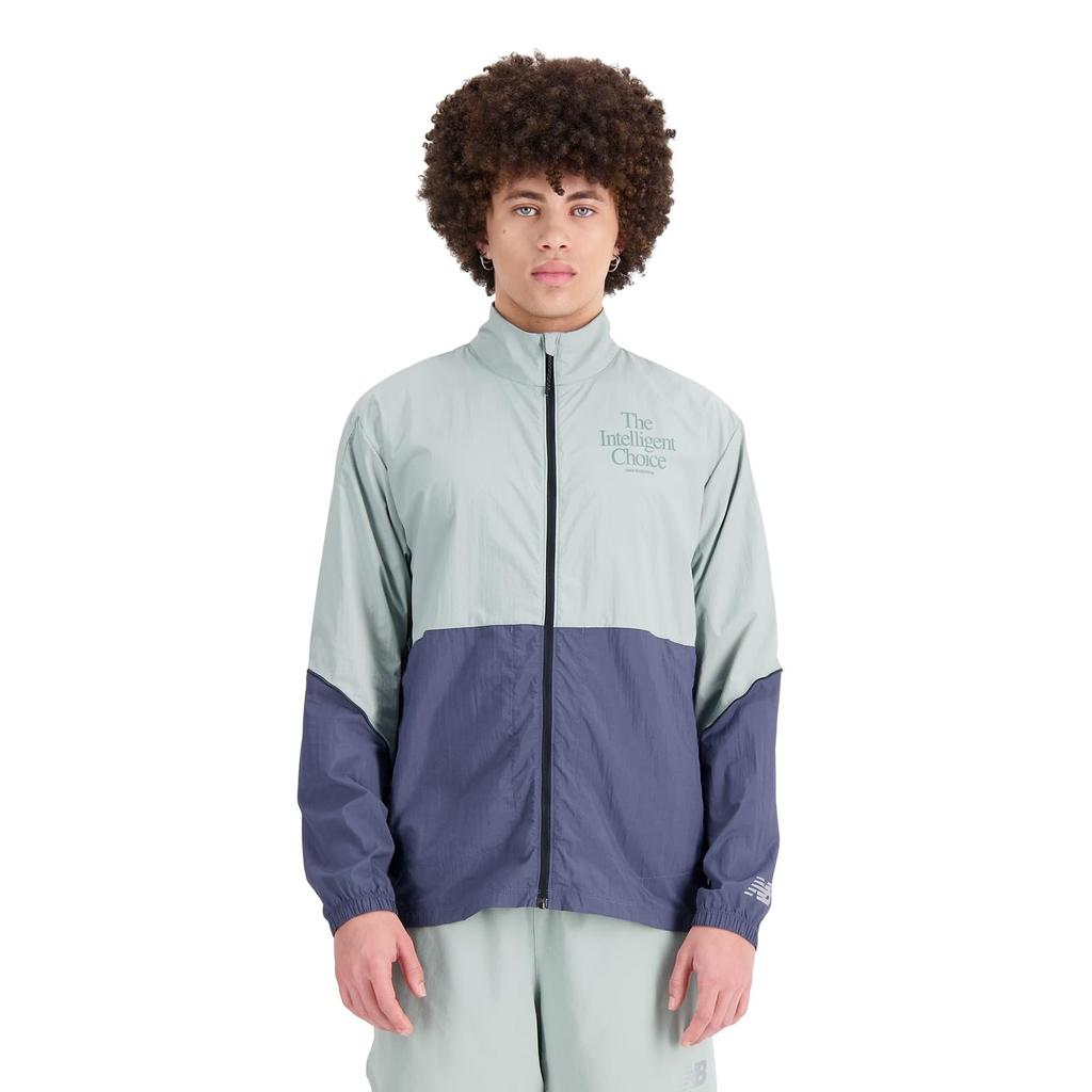 New Balance Impact Run Graphic Woven Jacket MJ21265 JIR Size L (Juniper),