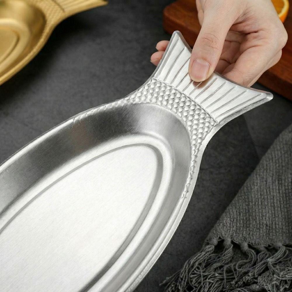 Korean Style Fish Shaped Plate Thickening Barbecue Plate Creative Snack Plate Banquet