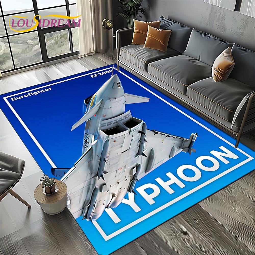 3D Космический Спитфайр Самолет ВВС Реактивный Истребитель Мультяшный Ковер Коврик для Гостиной Спальни Дивана Украшение, Нескользящий Напольный Коврик