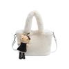 Autumn and winter fashion handbag small bag women's 2025 new simple plush bag versatile shoulder messenger small square bag