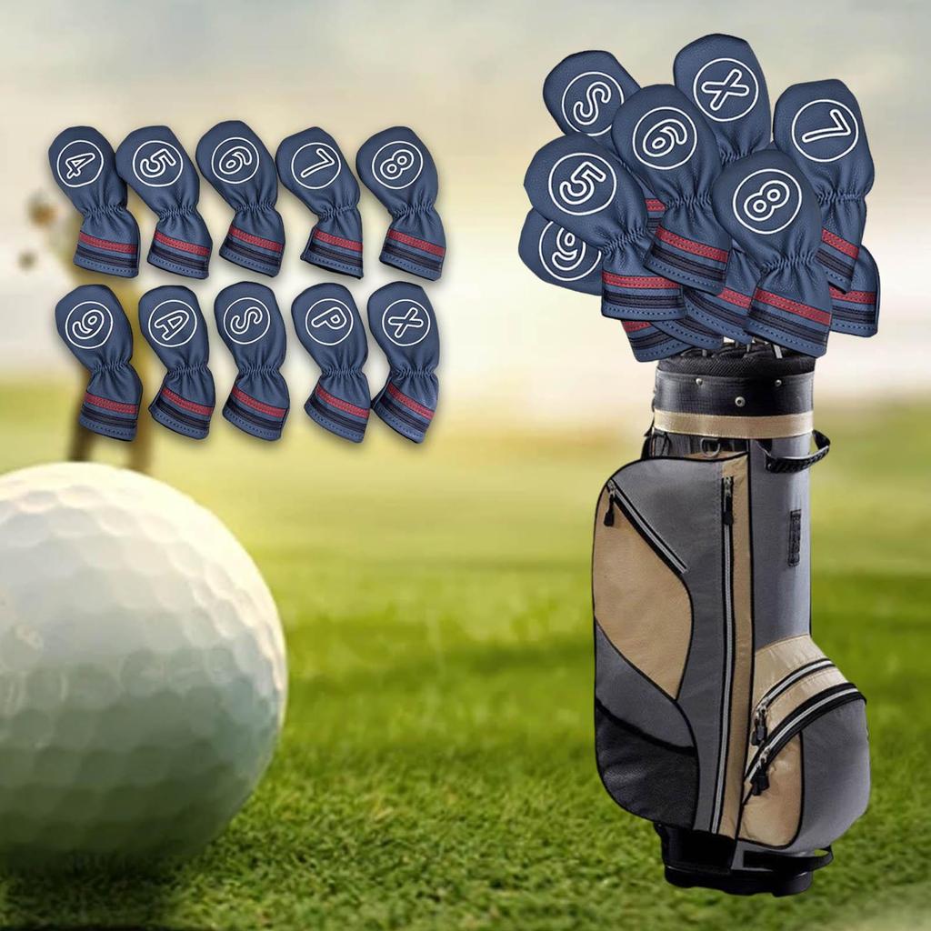 10x Golf Club Head Covers Wedge Sleeves Portable Lightweight Long Neck Decor Protectors for Games Outdoor Gift Training