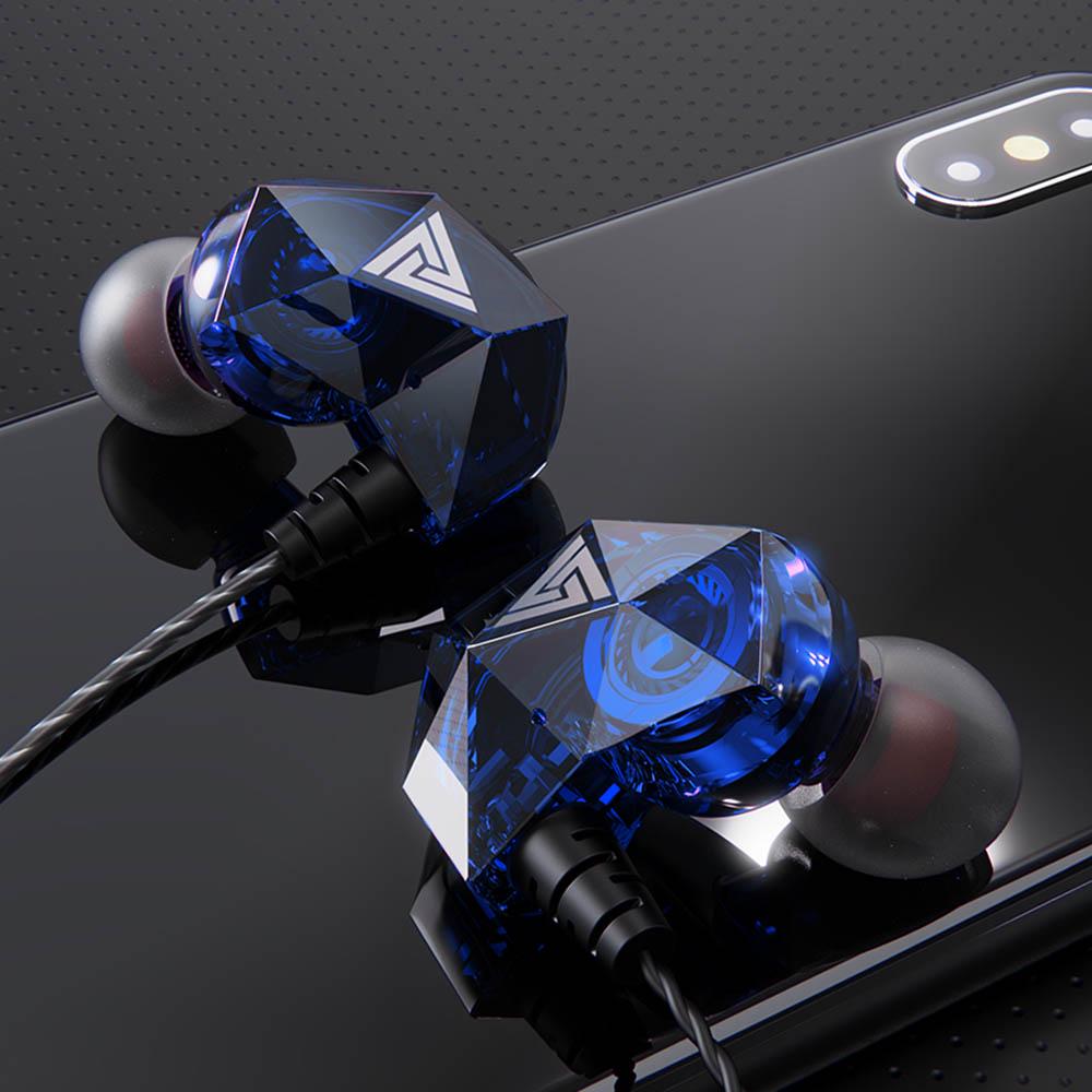 QKZ AK2 3.5mm Wired Headphones In-ear Earbuds Music Earphone Sports Headsets with Microphone