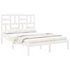 Solid Wood Bed White 120 X 200 Cm