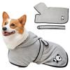 Полотенце-халат для питомца из кораллового флиса, размер для собаки, быстросохнущий, впитывающий, халат для собаки, накидка на осень и зиму