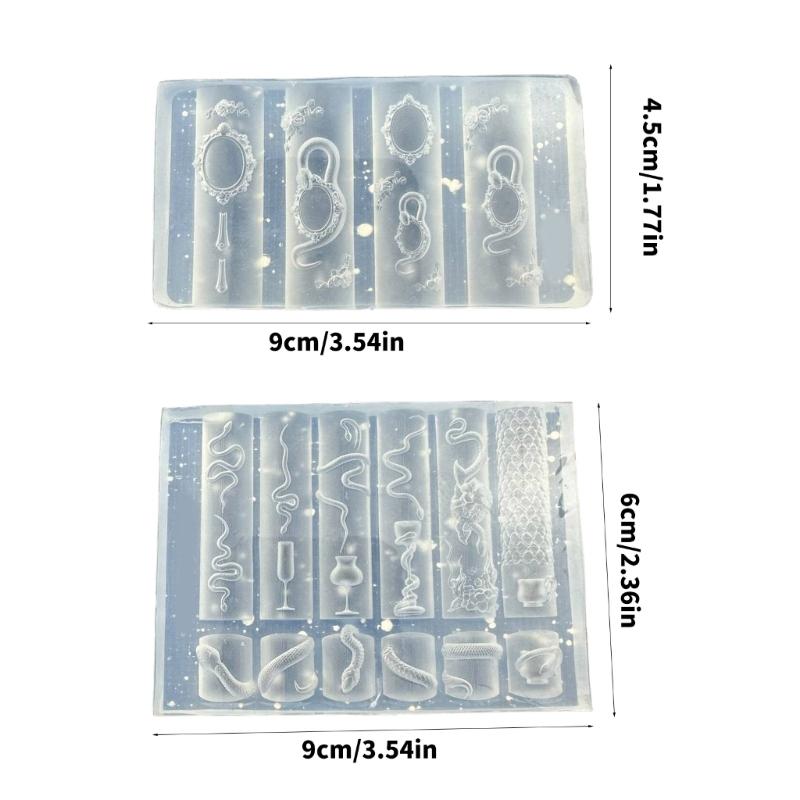 Premium Silicone Snake Relief Mold Silicone Nail Art Template For Nail Art Jewelry Making And DIY Craft Accessories
