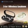 Беспроводные наушники 3-в-1 Bluetooth 6.0 Гарнитуры с цифровым дисплеем Зарядный кейс Hi-Res Audio Водонепроницаемые Вкладыши Спортивные Игровые Наушники