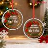 1pc/2pcs Christmas Ornament - Our First Christmas Mr & Mrs Glass Ornament Wedding Keepsake, Newlywed & Bridal Shower Gifts, Engaged Gifts for Couples