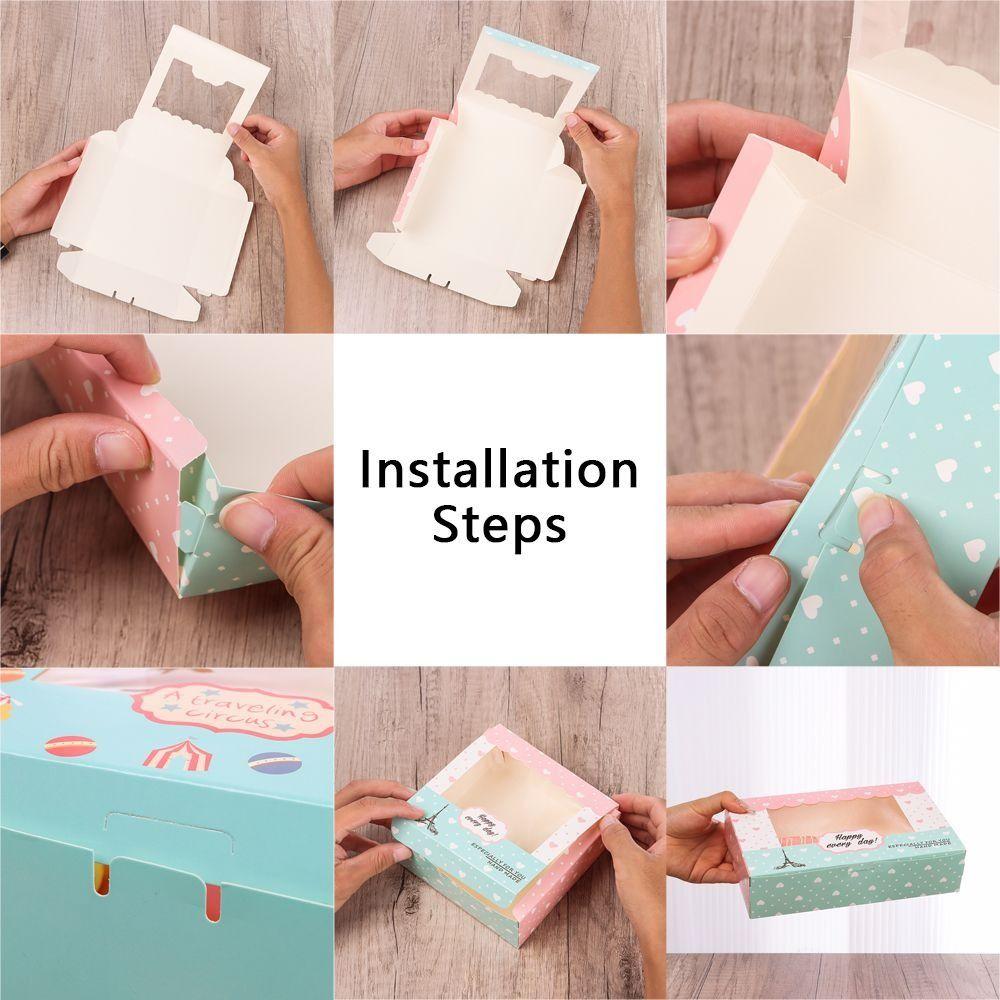 Transparent Window Mooncake Packing Baking Packing Box Gift Package Boxes Christmas Pastry Cases