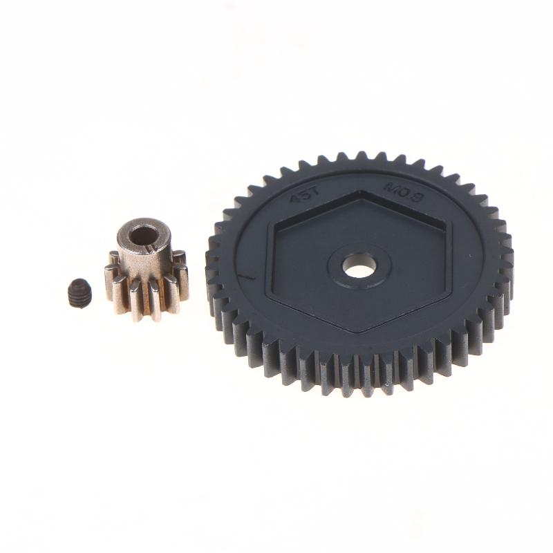 1/2Pcs 11/45T Harden Steel Spur Gear High Performance RC Accessory for 1/10 RC Crawler TRX4 TRX6 Modification