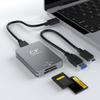 Картридер 2 в 1 CFexpress Type A B SD Картридер CFexpress с кабелем USB C на USB C/A Поддержка Android/Windows/Mac OS для зеркальных камер