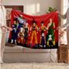Dragon Ball Printed Flannel Blanket, Skin Friendly Warm Throw for Indoor Couch Bed Daily Use