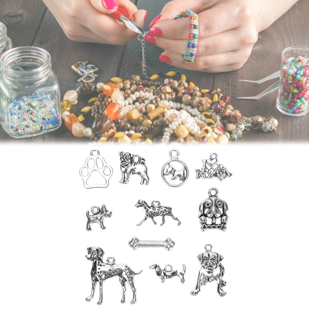 11 шт. собачья кость ювелирные изделия кулон ремесленные принадлежности DIY ожерелье браслет изготовление аксессуаров