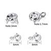 4pcs 925 Silver Spring Ring Clasp with Open Jump Ring Clasps for Bracelet Necklace Chain Connector Jewelry Making Components