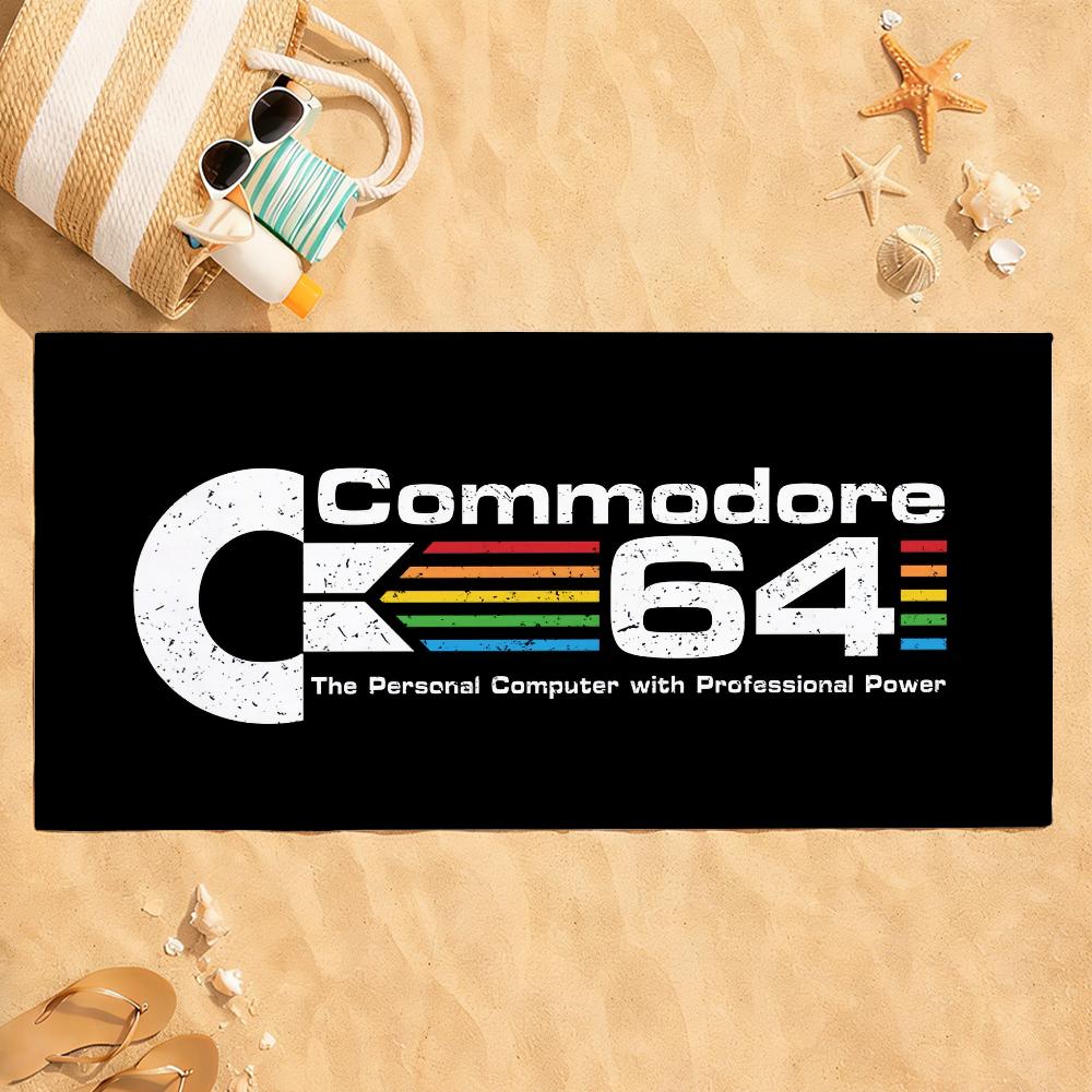 Модное полотенце с логотипом C-Commodore 64, быстросохнущее, впитывающее, пляжное полотенце для спорта, фитнеса, плавания и активного отдыха