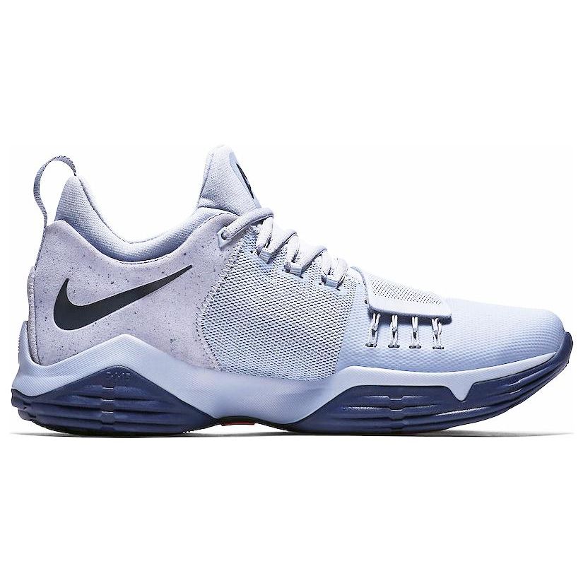 Nike PG 1 EP Glacier Круглый носок На шнуровке Амортизация Нескользящие Низкие баскетбольные кроссовки Мужские кроссовки Серый Полуночно-синий 878628-044