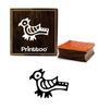 Printtoo Bird Design Square Brown Diary Card Craft Block Деревянный резиновый штамп-2 x 2